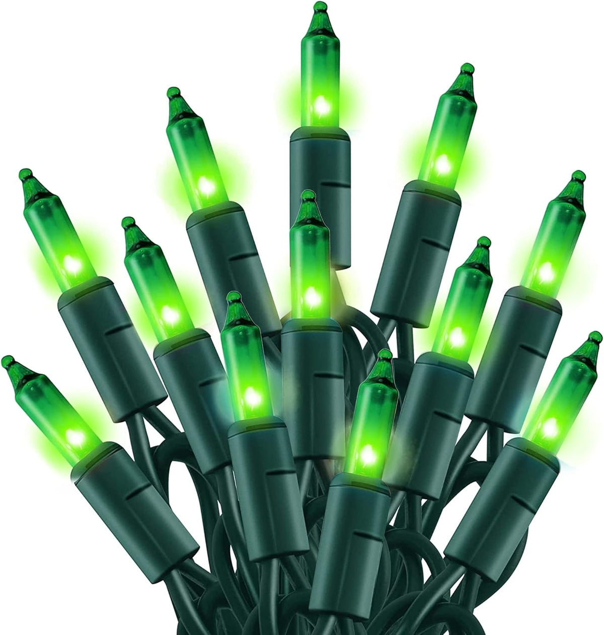 Dazzle Bright St. Patrick's Day Lights, 20FT 100 Count Incandescent Waterproof Mini String Lights