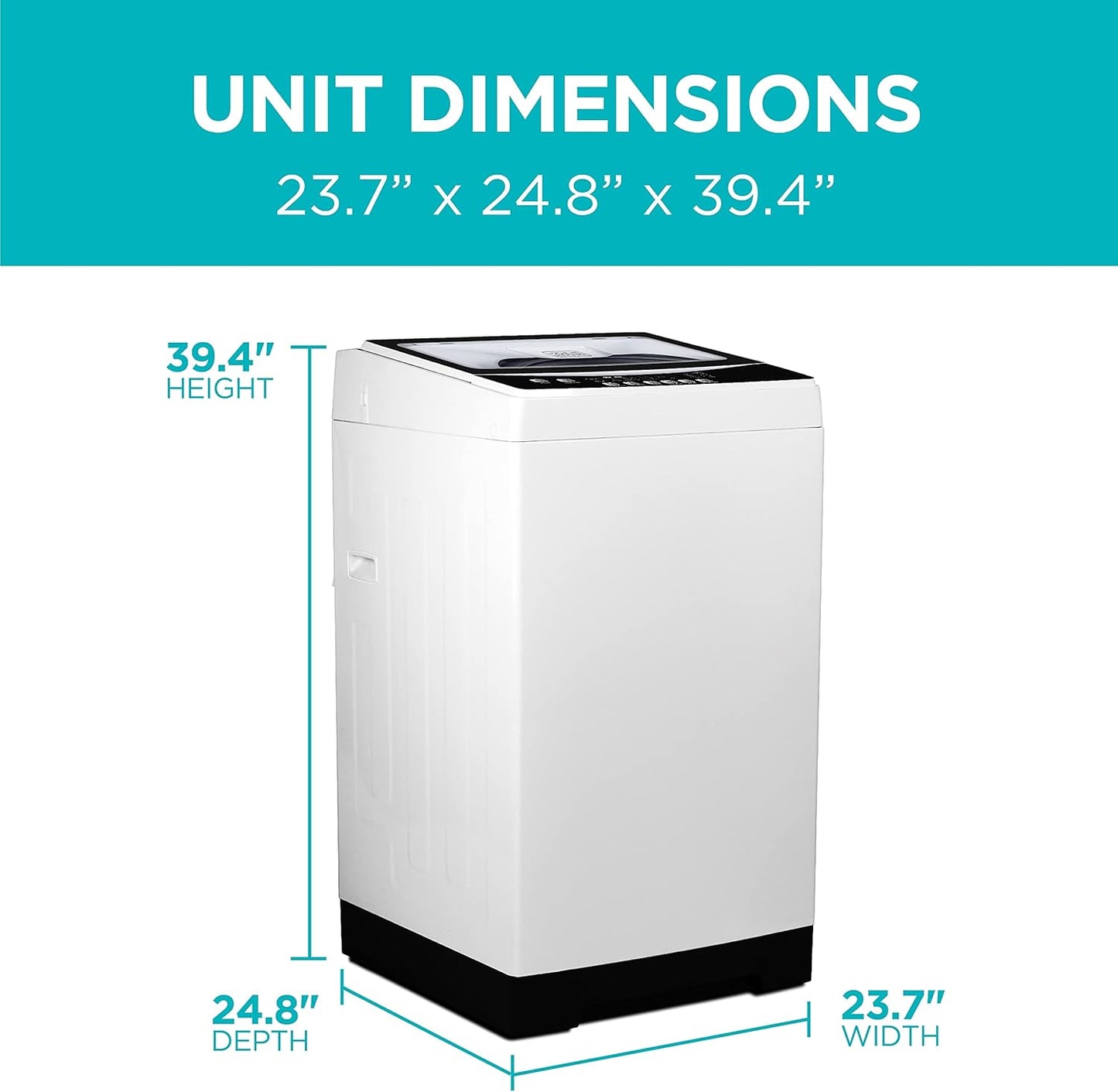 BLACK+DECKER 3.0 Cu. Ft. Portable Washer, 26.5 lb. Capacity Washing Machine, 6 Cycles, Quick