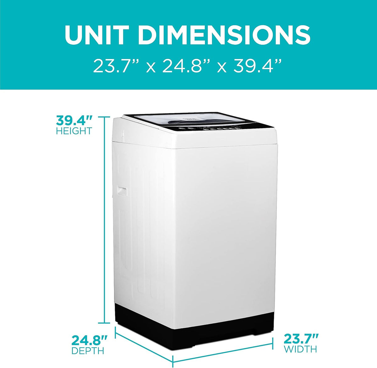 BLACK+DECKER 3.0 Cu. Ft. Portable Washer, 26.5 lb. Capacity Washing Machine, 6 Cycles, Quick