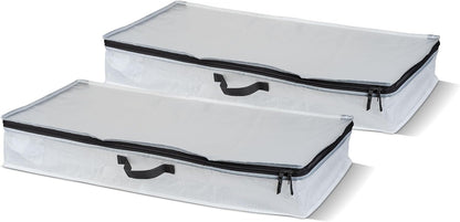 CleverMade Under Bed Storage Bag - Collapsible Storage for Shoes and Clothes Easy Use - Heavy Duty