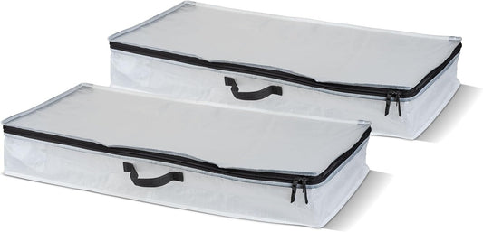 CleverMade Under Bed Storage Bag - Collapsible Storage for Shoes and Clothes Easy Use - Heavy Duty