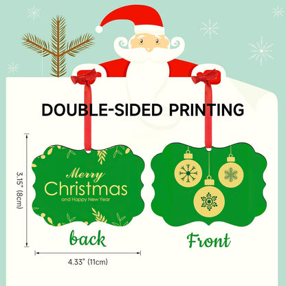 Personalized Christmas Ornaments 2025 Wood Custom Picture Text Hanging Ornament Customized