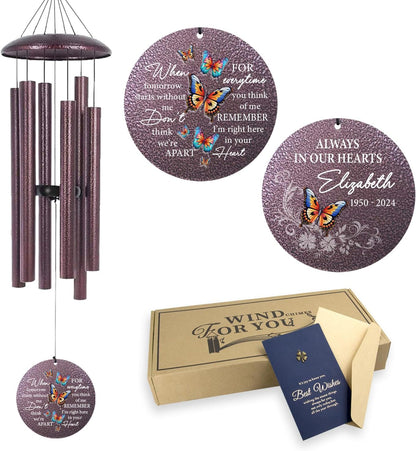 ASTARIN 36" Large Deep Tone Personalized Sympathy Wind Chimes, Memorial Wind Chime for Loss of