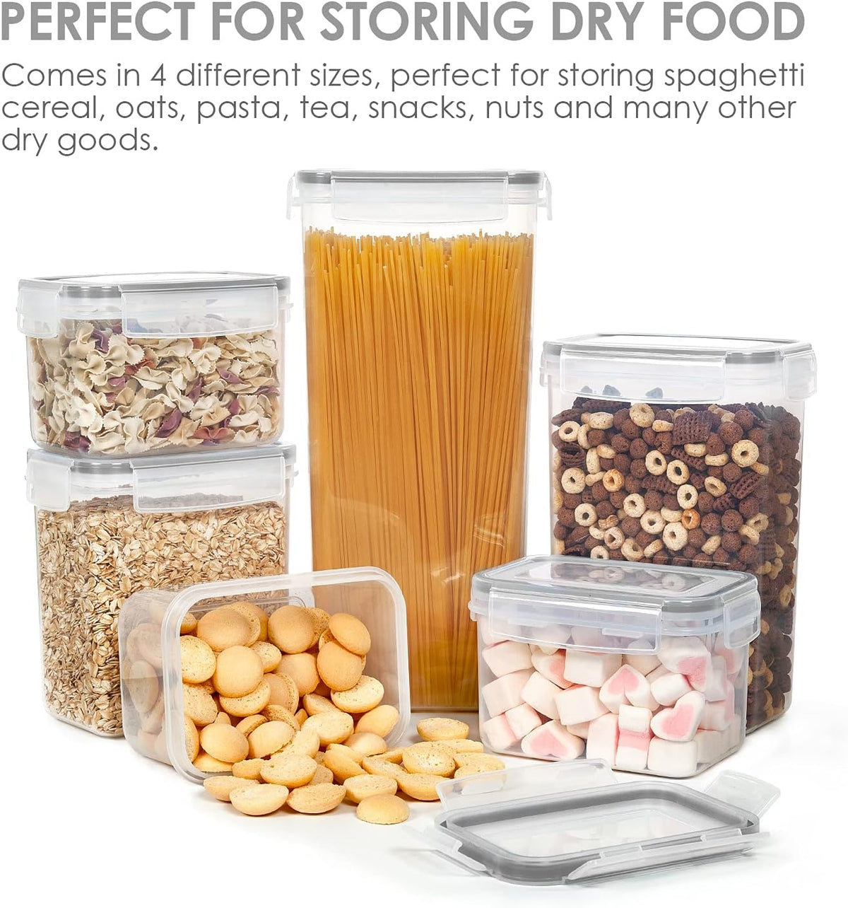 Vtopmart Airtight Food Storage Containers with Lids, 24 pcs Plastic Kitchen and Pantry Organization