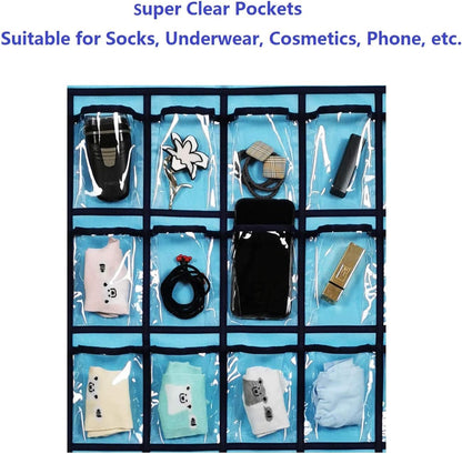 Classroom Pocket Chart for Phone Calculator Holder Over The Door Hanging Closet Jewelry Organizer