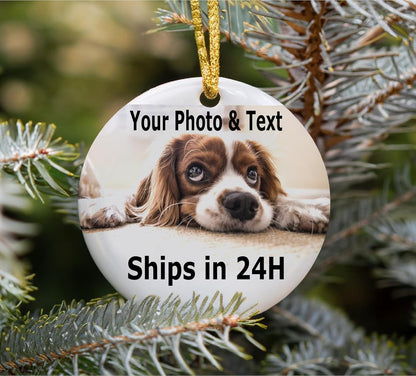 Personalized Christmas Ornament, Add Photo Text or Art Design and Make Your own Customized 3”