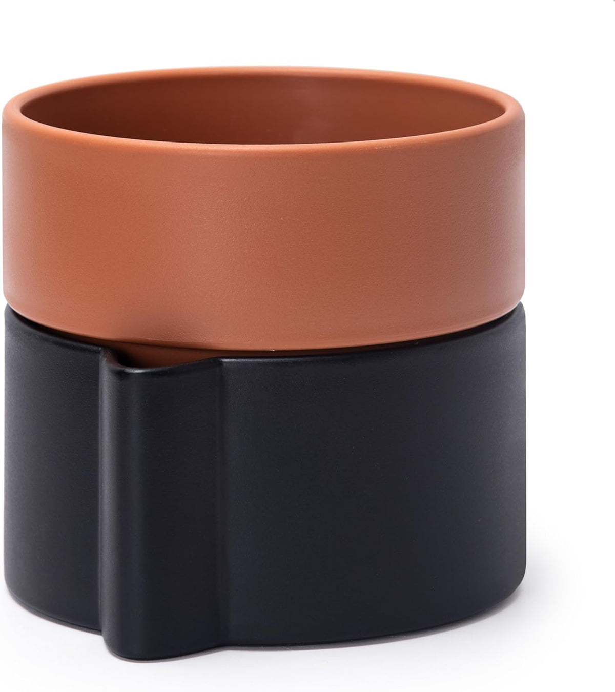 6.5 Inch Self-Watering Planter Pot with Terracotta Insert, Deep Water Reservoir, and Ceramic-Alike