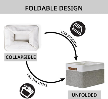 DULLEMELO Fabric Baskets for Storage, Office, Home,Nursery,Organizing Baskets for Shelves, Bedroom