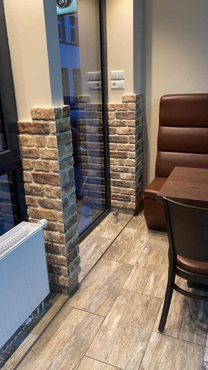 Dundee Deco 3D Wall Panels Faux Brick - Cladding Light Brown Stone Look Wall Paneling, Styrofoam
