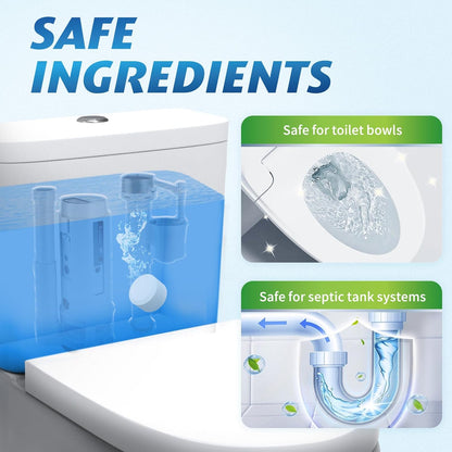 Toilet Bowl Cleaner Tablets - 20 PCS Automatic Bleach Toilet Cleaner Tablets, Slow-Releasing