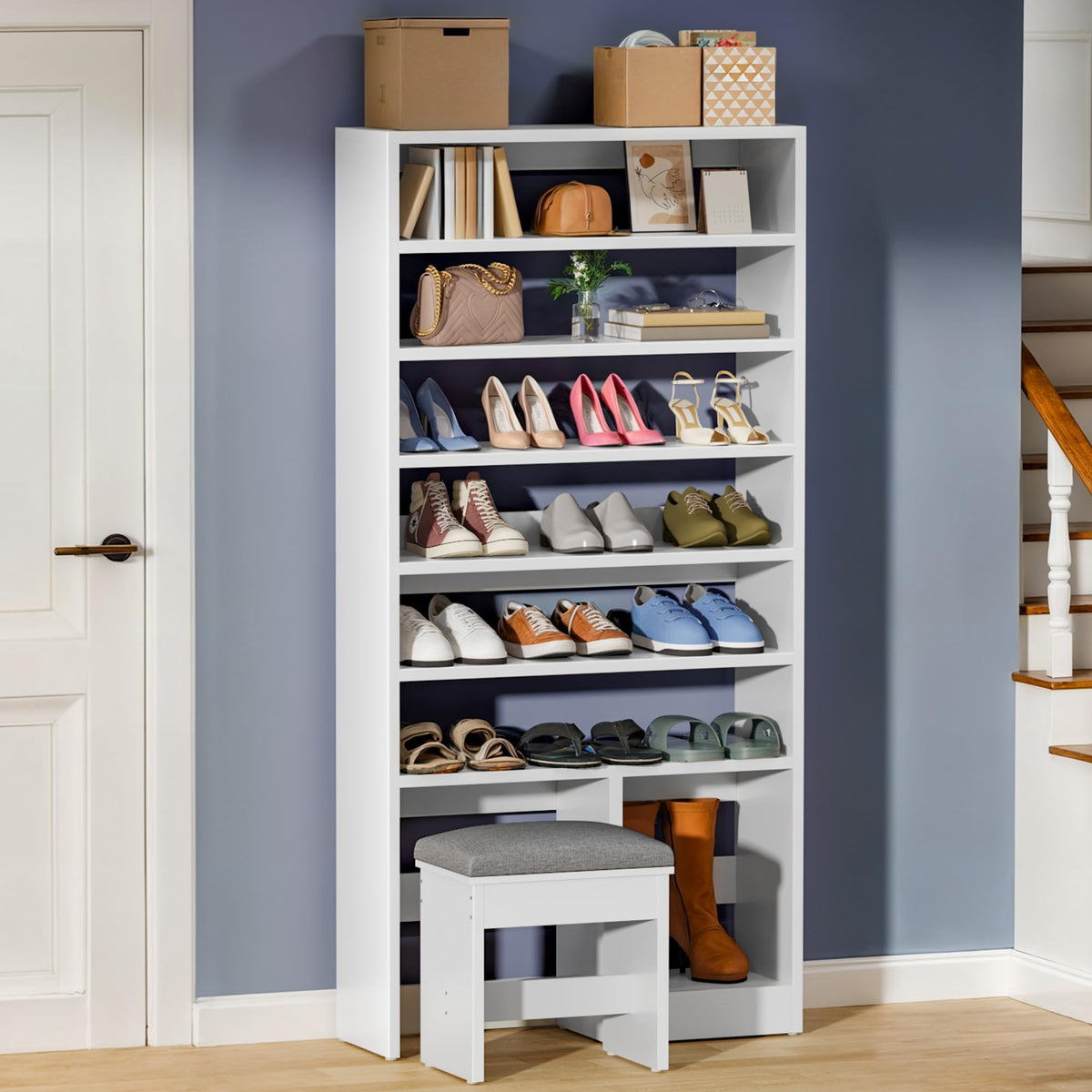 DWVO Shoe Cabinet with Hidden Bench