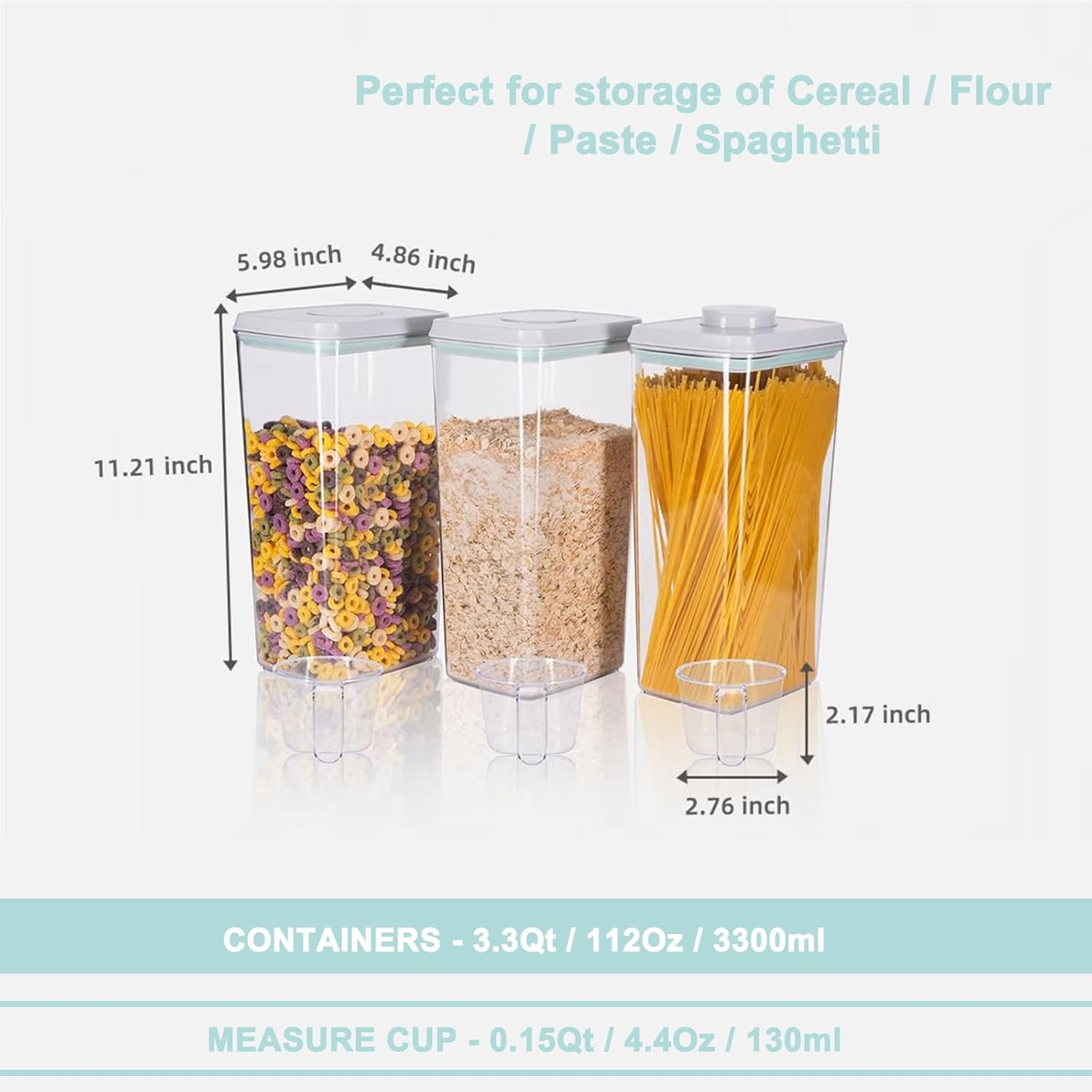 Pop Containers with Lids - Stackable Airtight Food Storage, Kitchen Pantry Storage Containers for