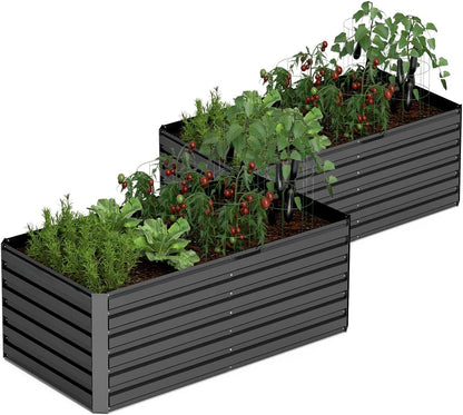 6x3x2 ft Raised Garden Bed, Large Metal Planter Raised Beds, Planters for Outdoor Plants for