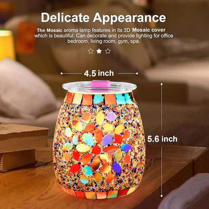Dicimi Mosaic Glass Electric Wax Melt Warmer, Candle Warmer & Essential Oils Burner - Premium Wax