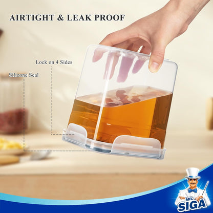 MR.SIGA 16 Pack Airtight Food Storage Container Set, BPA Free Kitchen Pantry Organization, Kitchen