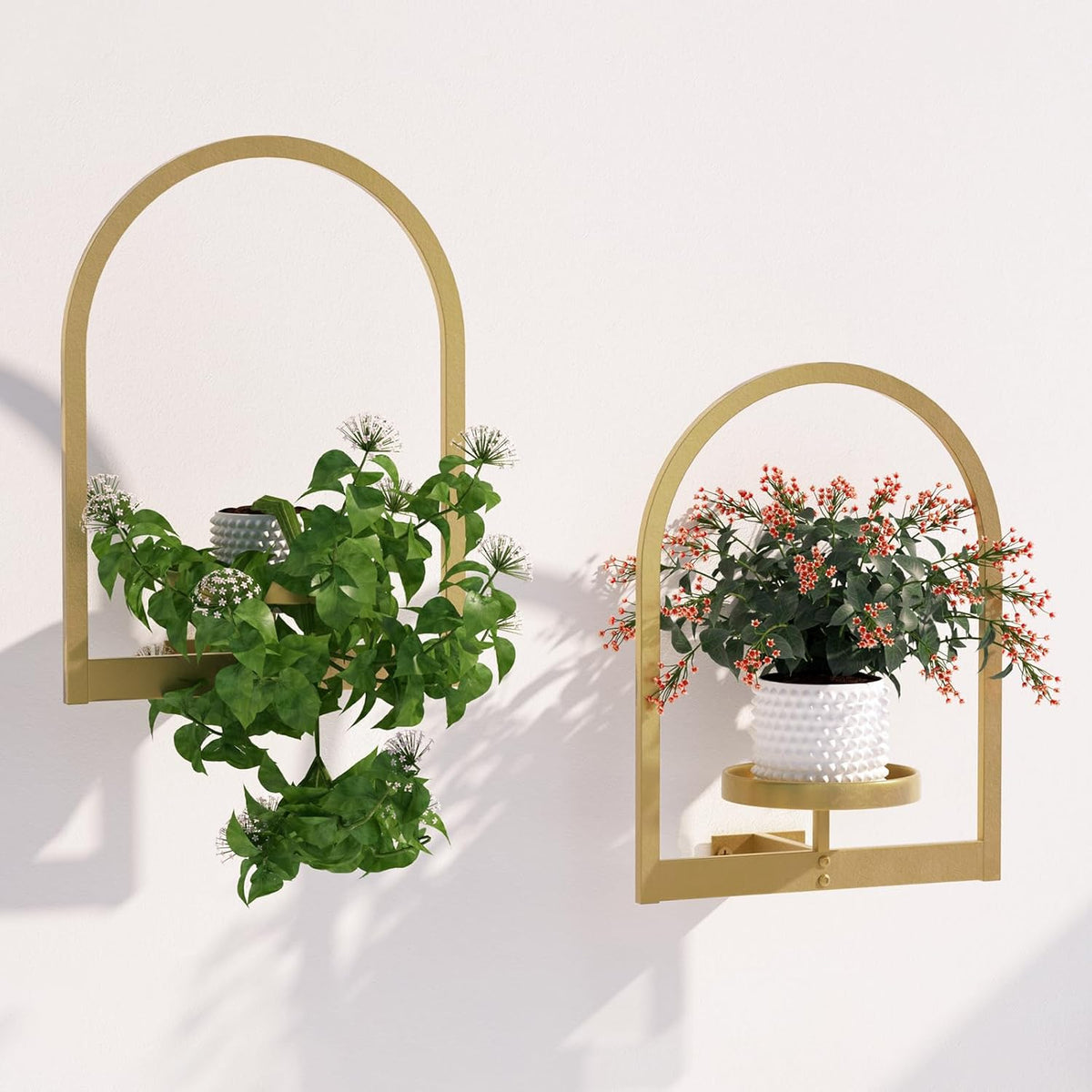 Wall Plant Holder, Wall Planter for Indoor Plants, Window Plant shelves for Multiple Plants Indoor