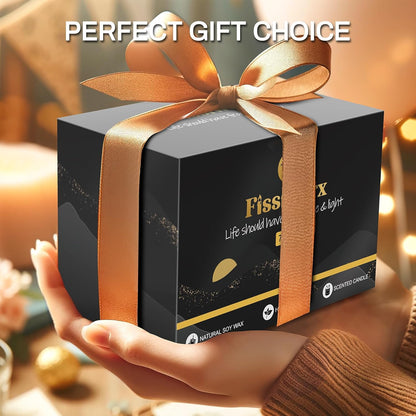 Vanilla Scented Candle Set 2 Pack, Candle for Home Scented, Odor Eliminating, Stress Relief