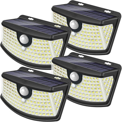 Aootek New Solar Motion Sensor Lights 120 LEDs with Lights Reflector,270° Wide Angle, IP65
