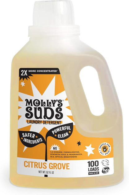 Molly's Suds Liquid Laundry Detergent | Clean Laundry Detergent Soap for Sensitive Skin | 2x