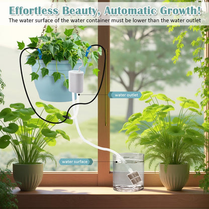 Hanging Planters 10 Inch, 4 Pcs Flower Pots Automatic Watering System Set, Self Watering Hanging