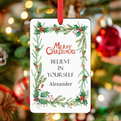 Personalized Christmas Ornaments 2025 Wood Custom Photo Picture Text Christmas Ornament