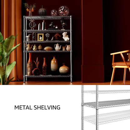 IZEUK 4250 LBS Garage Shelving Wide Storage Shelves 5 Tier Metal Shelves Heavy Duty Adjustable