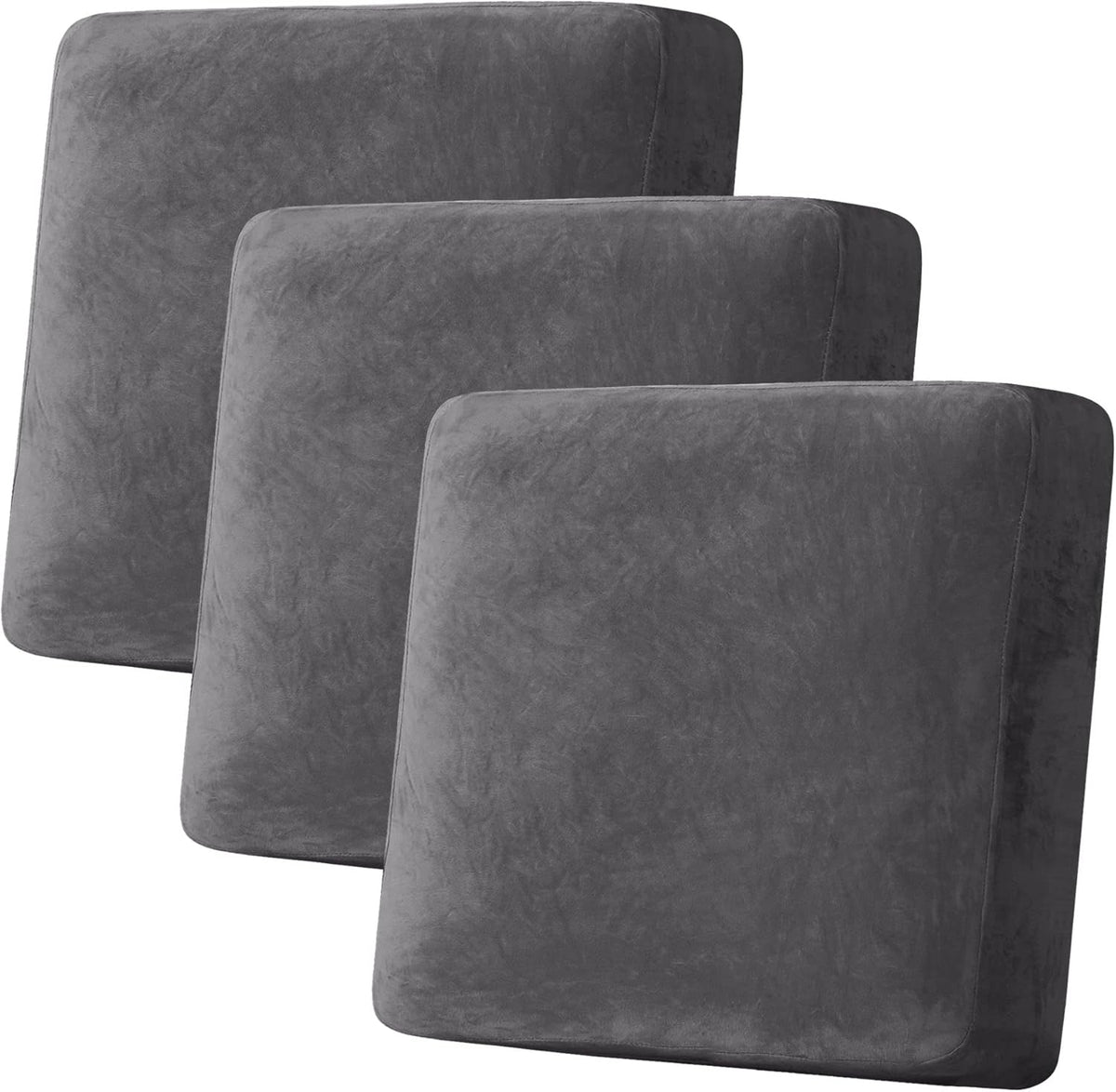 H.VERSAILTEX Velvet Stretch Couch Cushion Cover Plush Cushion Slipcover for Chair Loveseat Sofa