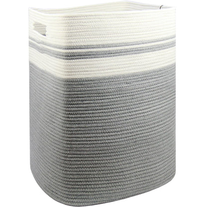 Casaphoria Woven Rope Laundry Hamper, Bin for Living Room, Storage Basket, Blanket Container, Dirty