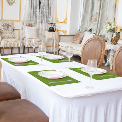 Cloth Placemats Set of 8, Linen Type Fabric Placemats Machine Washable Heat Resistant Placemats