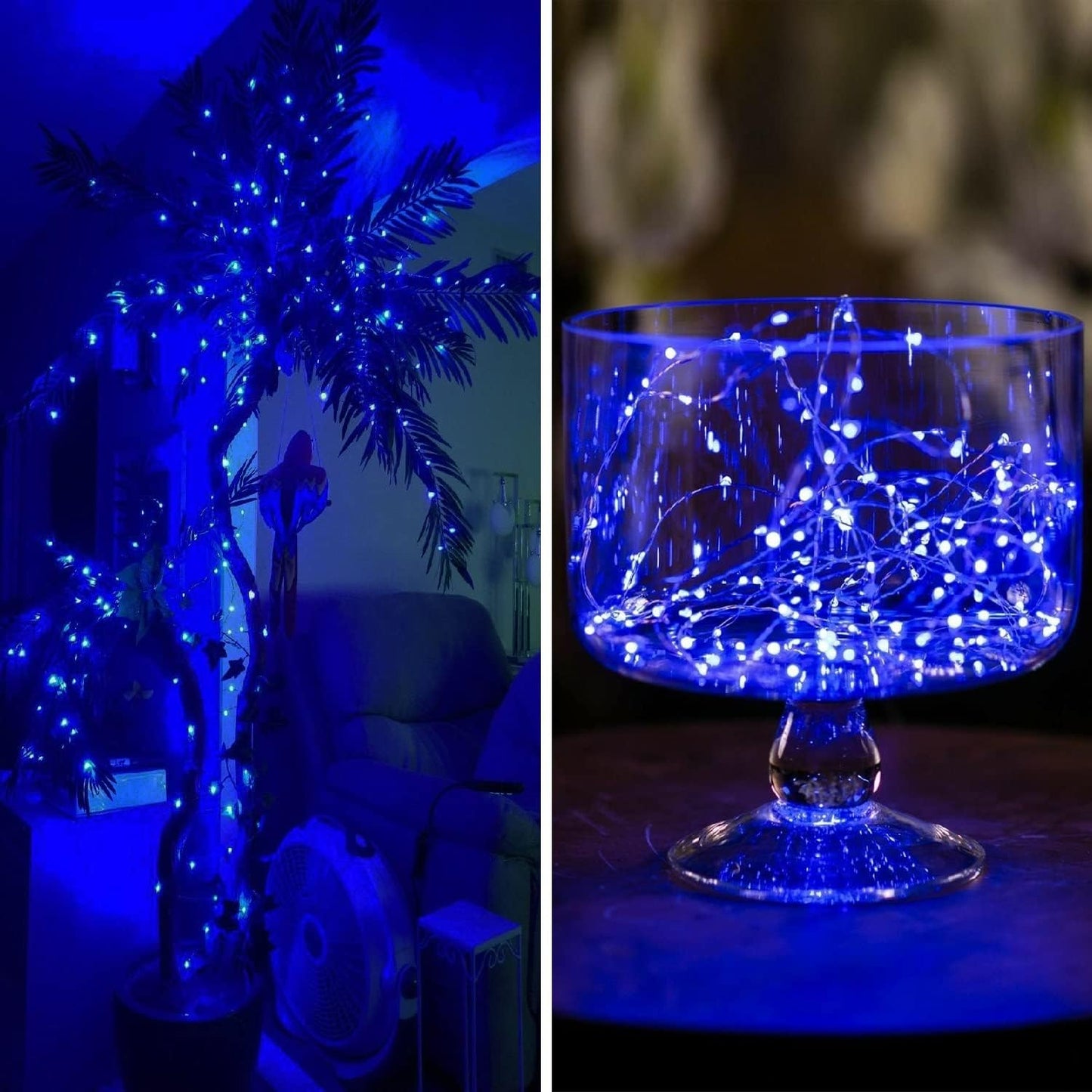 4-Pack 50 LED Christmas Fairy Lights Battery Operated with Timer, 16FT Waterproof Starry String