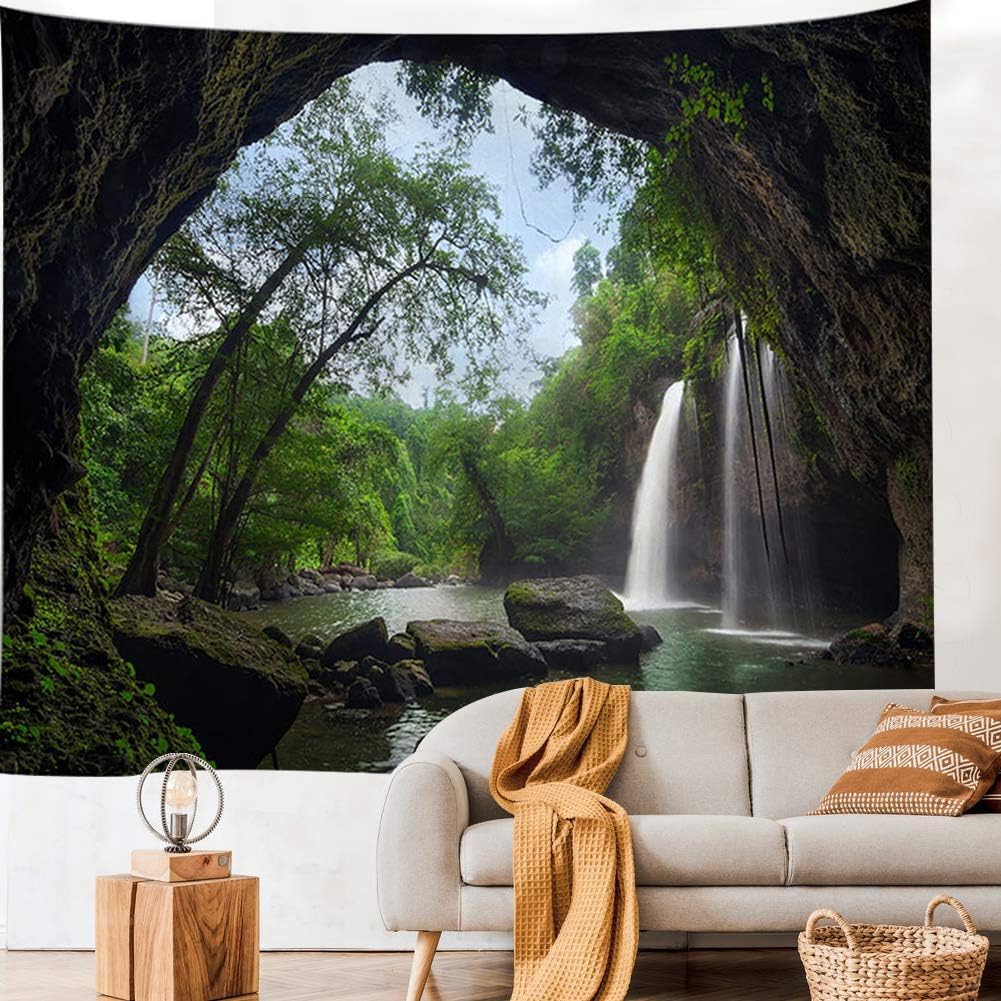Llamazing Forest Home Decor Tapestry - Living Room Bedroom Decoration Curtain for Landscape and