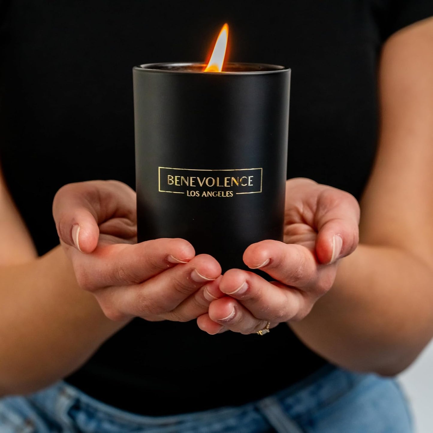 Benevolence LA Charcoal Scented Candle | Soy Candles, Black Candle for Home | Gifts for Women and