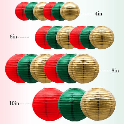 ADLKGG Paper Lanterns Decorative, Round Hanging Lantern for Italian Party Mexico Party Graduation