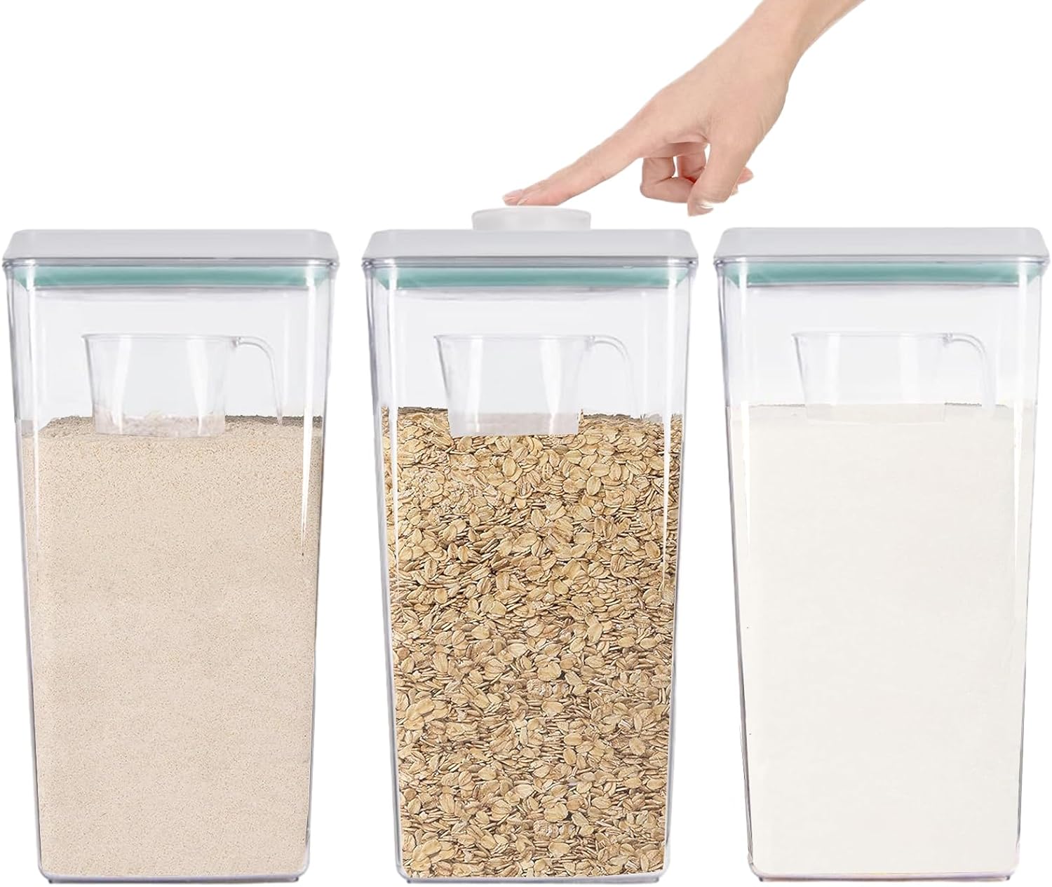 Pop Containers with Lids - Stackable Airtight Food Storage, Kitchen Pantry Storage Containers for