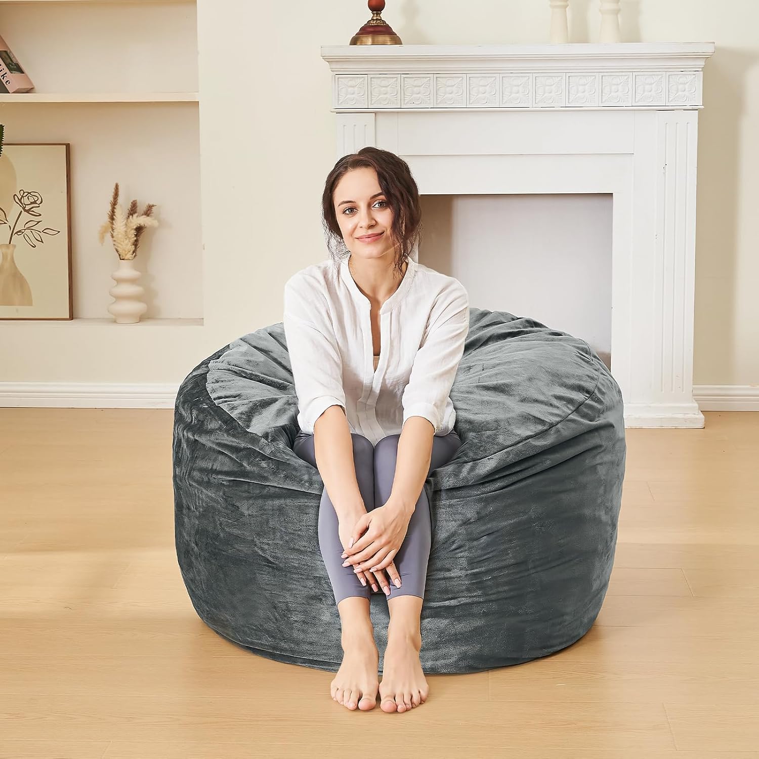 3 Feet Bean Bag Chair - BeanBag Chairs for Adults, Living Room Furniture Sofa with Soft Micro Fiber