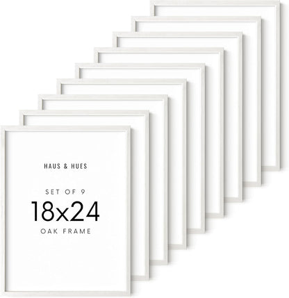 Haus and Hues White 18 x 24 Poster Frame - Set of 9 18 x 24 Picture Frame, Wall 18x24 Frame, 18x24