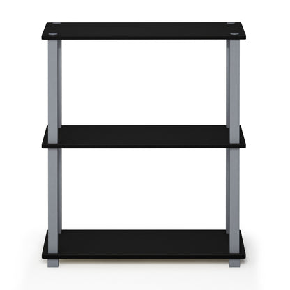 Furinno TURN-S-TUBE Storage Shelves, 3-Tier Book Shelf, Corner Shelf, Toolless Open Shelves, for