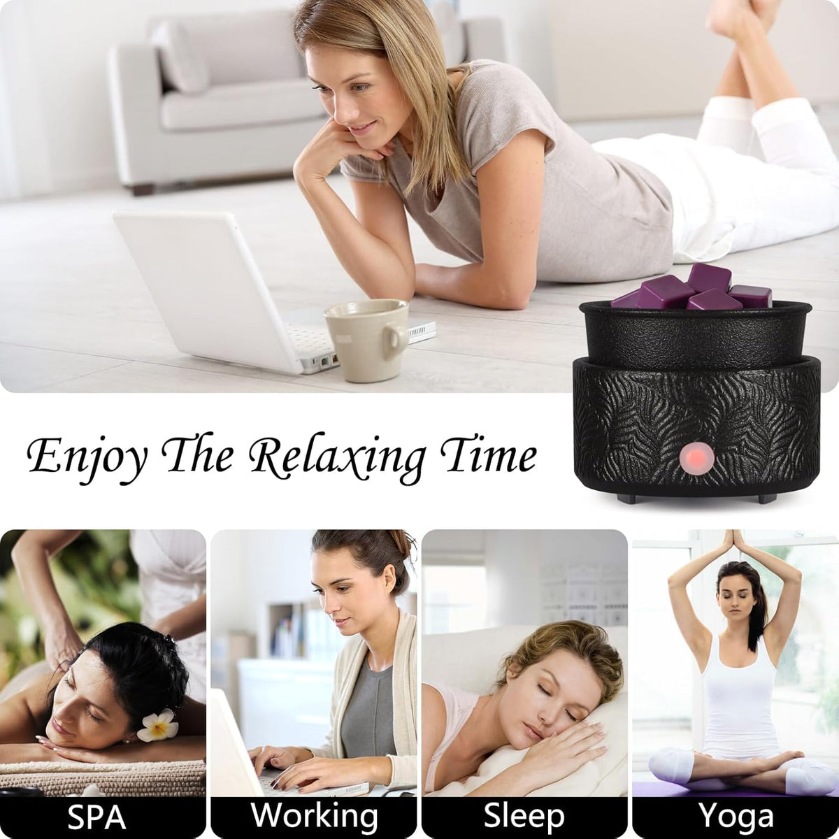 Electric Wax Melt Warmer 4-in-1 Candle Warmer for Scented Wax Melter Cute Ceramic Fragrance Wax