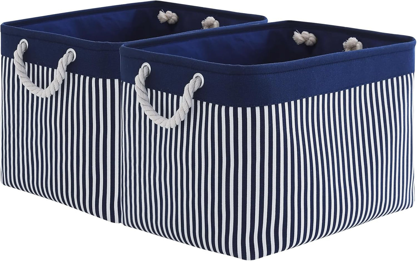 TcaFmac Organization and Storage Basket for Shelves - Large 2 Pack 16x12x12 inch Fabric Storage