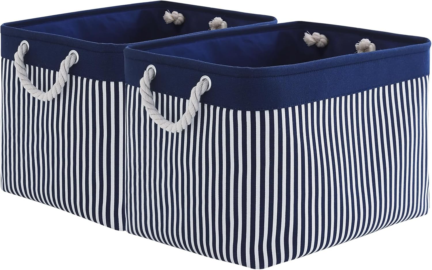 TcaFmac Organization and Storage Basket for Shelves - Large 2 Pack 16x12x12 inch Fabric Storage