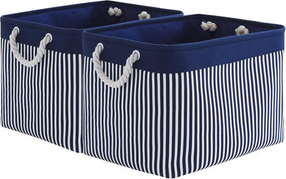 TcaFmac Organization and Storage Basket for Shelves - Large 2 Pack 16x12x12 inch Fabric Storage