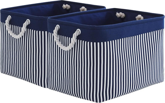 TcaFmac Organization and Storage Basket for Shelves - Large 2 Pack 16x12x12 inch Fabric Storage