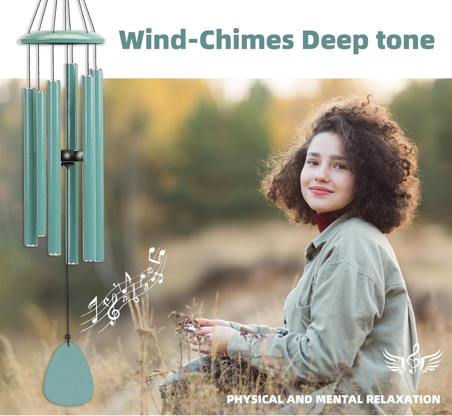 Wind-Chimes-Outdoor-Deep-Tone, Large Soothing Melodic Tones Windchimes, Wind Chimes for Outside