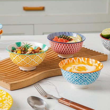 Ceramic Dessert Bowls Set - 12 Oz Small Cereal Bowls 4.75 Inch Ice Cream Bowl for Fruit, Snack