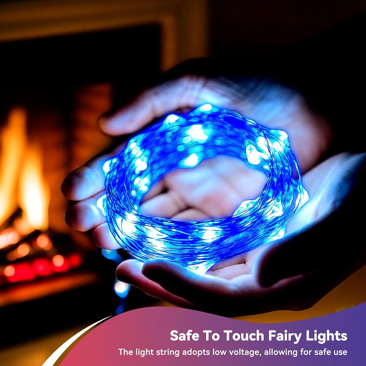4 Pack 60LED Christmas Fairy Lights Battery Operated - 20FT Twinkle Lights with 2 Lighting Modes