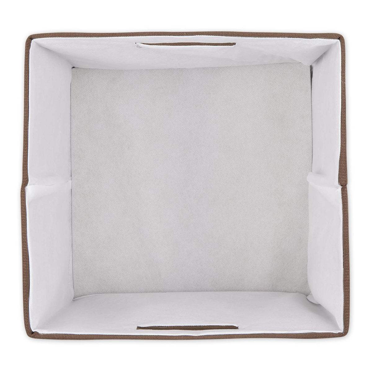 DII Fabric Storage Cube Organizer Bin 13x13x13 Foldable, Bark Brown