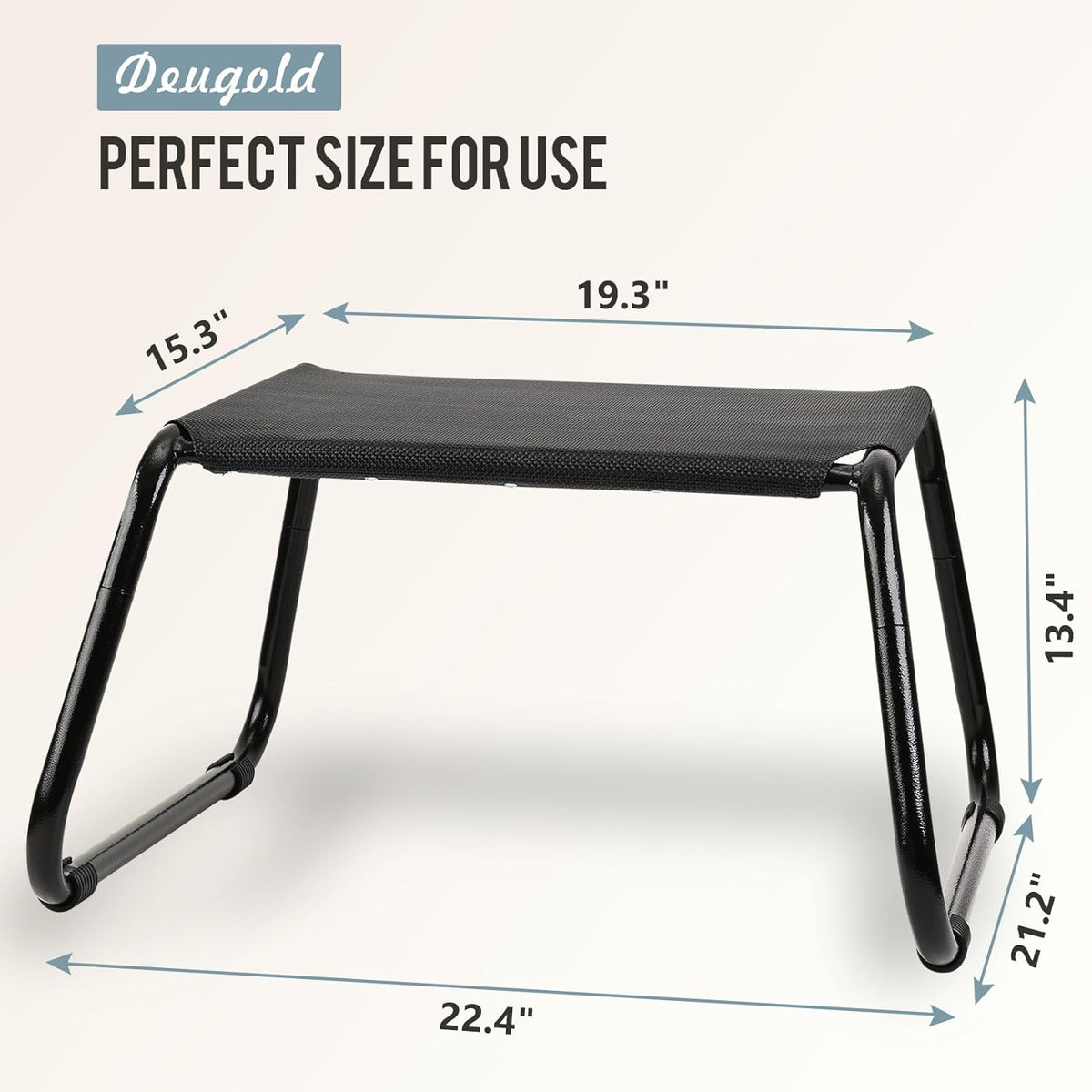 Outdoor Ottomans,Patio Foot Rest Portable Side Table Solid Steel Frame Small Seat All Weather