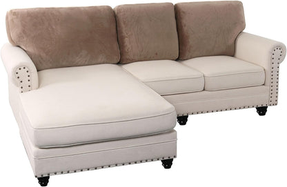 PrinceDeco Sectional Couch Covers Velvet Cushion Covers for Sectional Couch Cushion Covers for