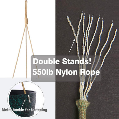 12 Inch 2 Pack Large Hanging Planters for Indoor Outdoor Plants, Plastic Hanging Basket Pots for
