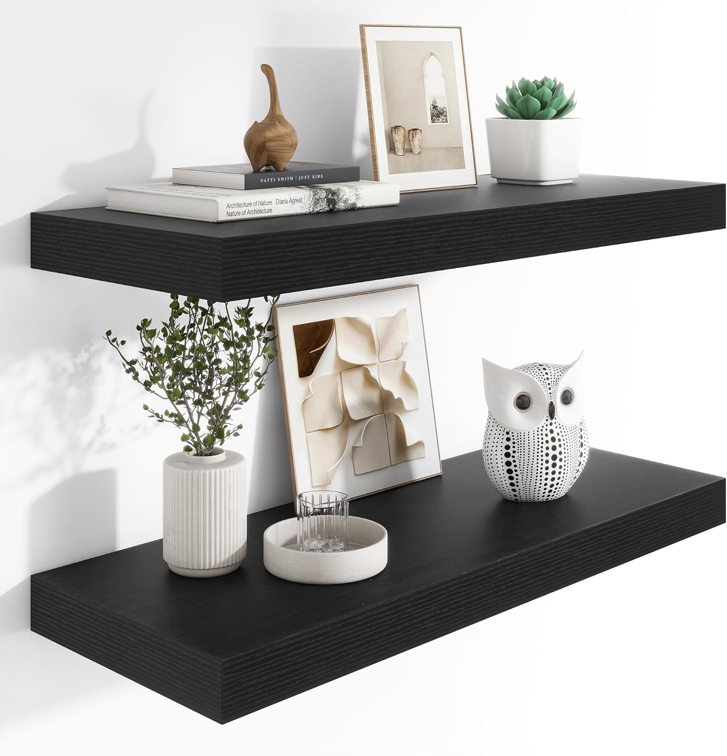 Heimlove 12" Deep Floating Shelves, 36 x 12 Inch Wall Mounted Long Floating Shelf with Invisible